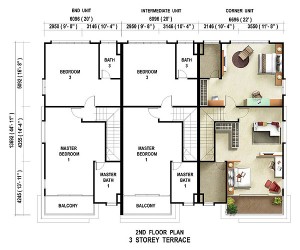 floor-plan-3-storey-terrace-casuarina-second-floor