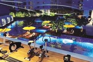 Get fit in style: Residents of The Clovers can look forward to a gym that overlooks swimming pools.