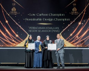 Perbadanan Kemajuan Negeri Selangor (PKNS) received the Sustainable Design Champion and Low Carbon Champion titles